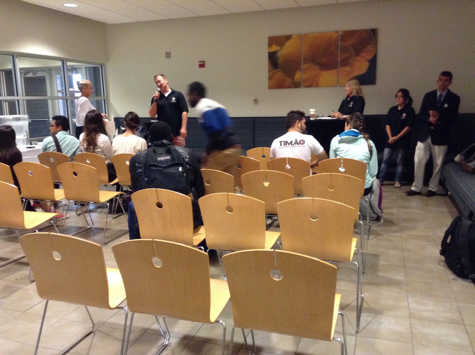 Student Council members at one of our monthly town halls. If you have not been to one yet make sure to come to the next one- there's free pizza! 