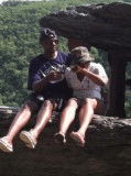 Chris and Tee on top of "Jefferson rock" Harpers Ferry, West Virginia 